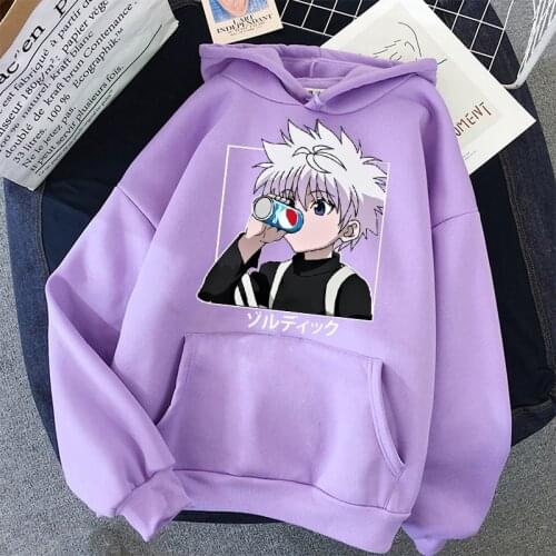 Cute Womens Hoodies Hunter X Hunter Men Women Pullovers Hoodies Sweatshirts Killua Zoldyck Hisoka 90s Anime Hoody Streetwear