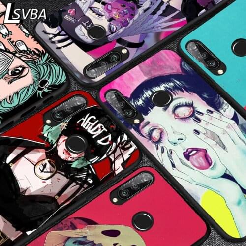 Fashion Trend Anime Girls For Huawei Y9S Y8S Y6S Y9A Y7A Y8P Y7P Y5P Y6P Y7 Y6 Y5 Pro Prime 2020 2019 Black Soft Phone Case
