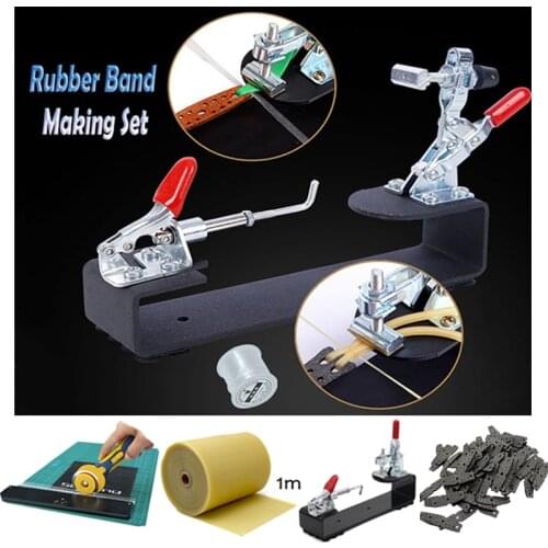 Tied Rubber Tool Set for Flat or Round Rubber Band Tube Slingshot Accessories Rubber Band Assistant+Hobbing Cutter+Taper Rule