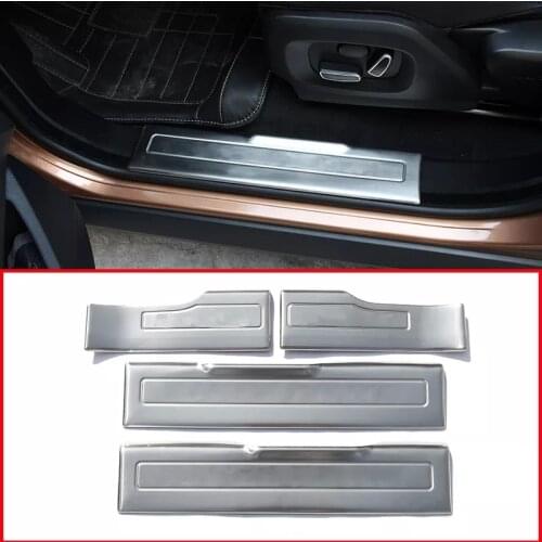 304 Stainless Steel for Range Rover Evoque 2012-2019 Accessories Inside Door Sill Threshold Scuff Plate without Lamp Cover Trim