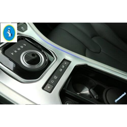 Lapetus Stalls Gear Shift Gearshift Box Decoration Cover Trim 2 Pcs Fit For Range Rover Evoque 2016 ABS Auto Accessories
