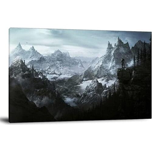 Canvas Print The Elder Scrolls Poster Skyrim Wall Art Picture Modern Family Bedroom Decor