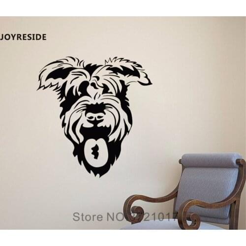 JOYRESIDE Animal Wall Dog Face Pet Tongue Decal Vinyl Sticker Decor Childrens Kids Home Bedroom Living Room Interior Mural A279
