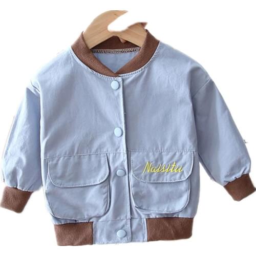 New Spring Autumn Baby Clothes Children Boys Girls Pocket Letter Fashion Jackets Toddler Casual Clothing Infant Kids Tracksuits