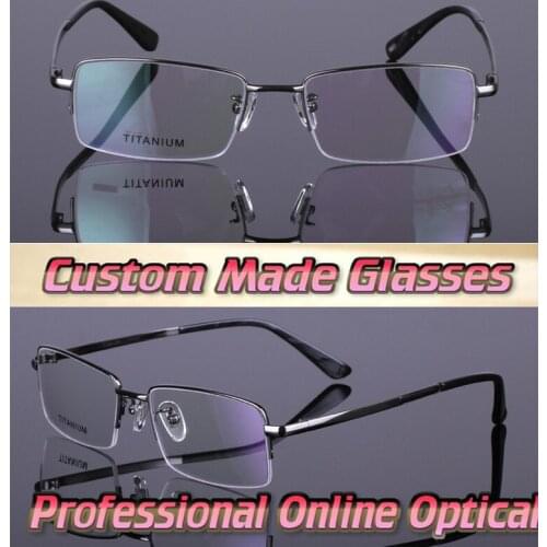 2019 Super Light Pure Titanium Frame Optical Custom Made Lenses Reading Glasses +1 +1.5 +2+2.5 +3 +3.5 +4 +4.5 +5 +5.5 +6 .0
