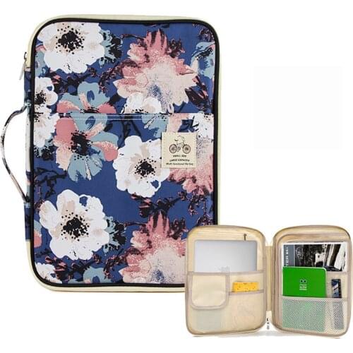 A4 File Folder Kawaii Document Cabinet Organizer for Ipad Case Product Business Padfolio Multifunctional Zipper Fichario Holder