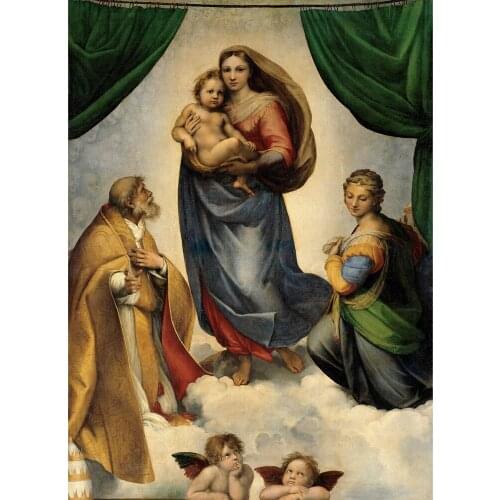 Canvas Prints The Sistine Madonna modern art canvas prints painting for home decoration wall art