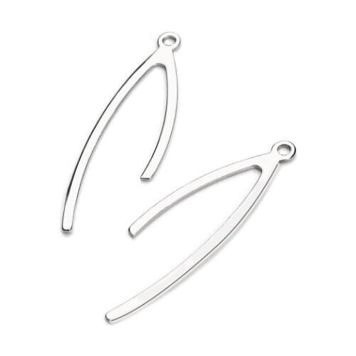 20pcs/lot 37*11.5mm Geometry stainless steel Connector Metal Alloy Pendant For DIY bracelet Jewelry Making fg45d