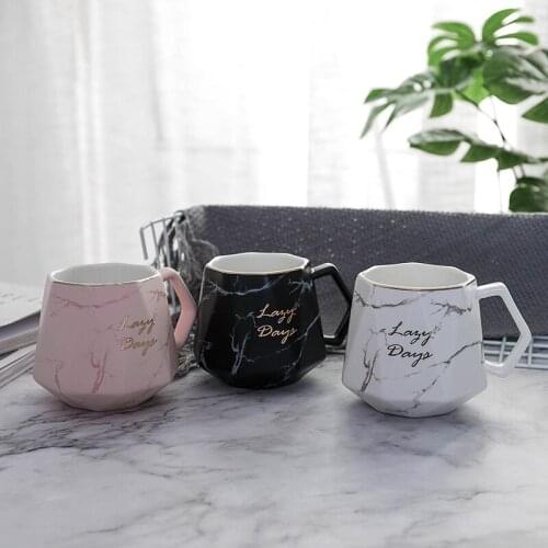 Hot Sale Nordic Mug Cup Marble Texture Ceramic Large Capacity Coffee Tea Drinking Cup Mugs Drinkware Kitchen Dining Bar Garden