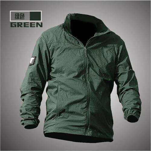 Outdoor mens Spring summer quick-dry breathable ultra-thin tactical Clothes Male Windbreaker Skin Coat rash guards jacket