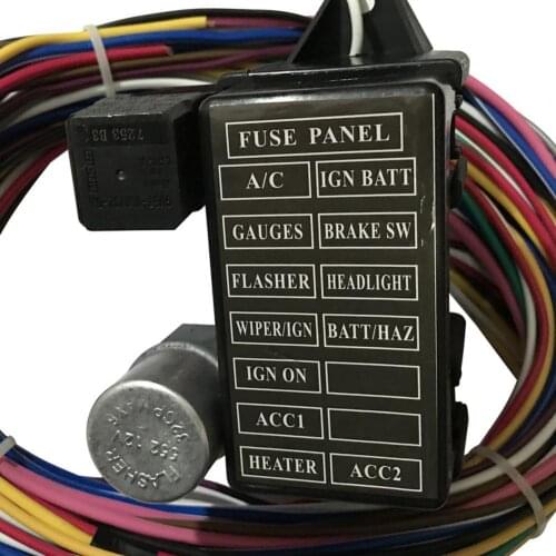 Universal Car Vehicle 12 Circuit Wiring Harness Wire Kit Auto Repairing Tools Truck 12 Circuit Car Fuse Box Assembly