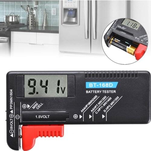 Universal Digital Battery Tester Volt Checker For AA AAA C D 9V 1.5V Mini Cell Button Cell Battery Multi Size Batteries Tester