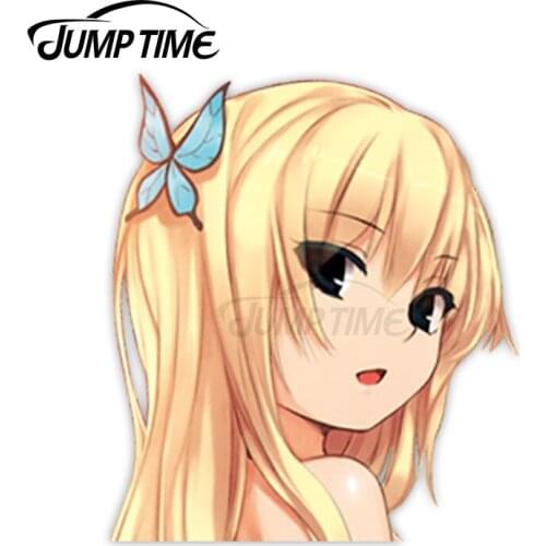 Jump Time Boku wa Tomodachi ga Sukunai Kashiwazaki Sena 65 Cute Anime Girl Peeker Vinyl Decal Window Waifu Car Stickers