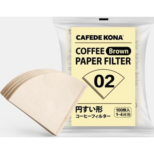 High quality coffee filter paper V60 filters paper 100 sheets made in japan hand-brewed drip coffee filter paper for home cafe