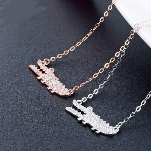 YJBX002325 European and American New Women Jewelry Chain Female Zircon Accessories S925 Sterling Silver Collarbone Necklace