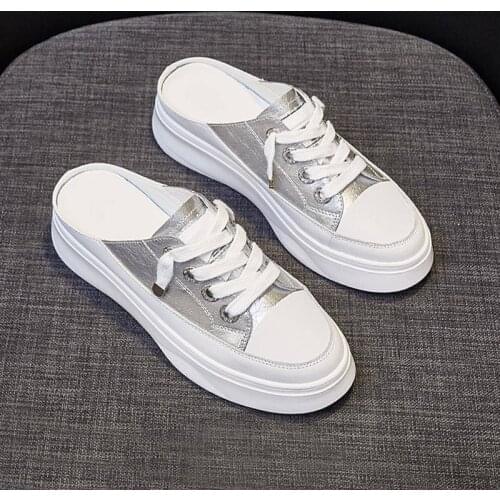 Summer Women Shoes Brand Flat sneakers Casual Shoes Low Lace Up Designer Platform White Vulcanize