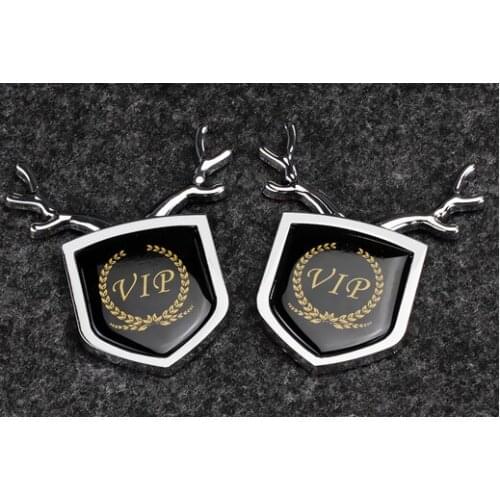 2x 3D Silver/Gold VIP Luxury Auo Trunk Rear Fender Emblem Badge Decal Stickers JDM JP Car Accessories