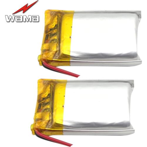 2x Wama 902030 500mAh Li-Polymer 3.7V Rechargeable Batteries for Car CVR Smart Watch Wrist Band Lithium