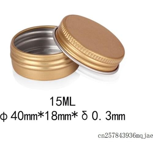 500pcs 15g Aluminum Jars Cream Mask Container Soap Packaging Pots with Screw Cap