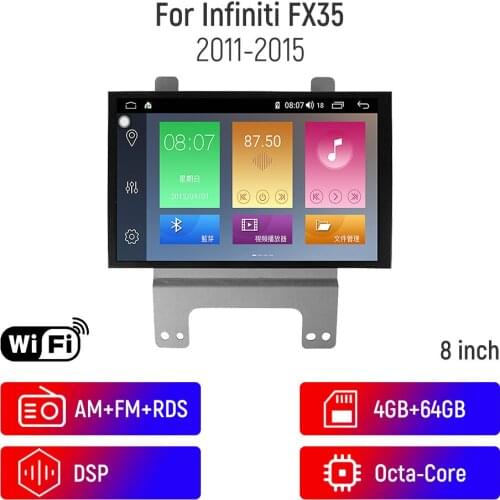 DSP Carplay 4+64GB Android 10 Car DVD Player Multimedia For Infiniti Fx35 GPS Navi Auto Audio Radio Stereo Multimedia Head Unit