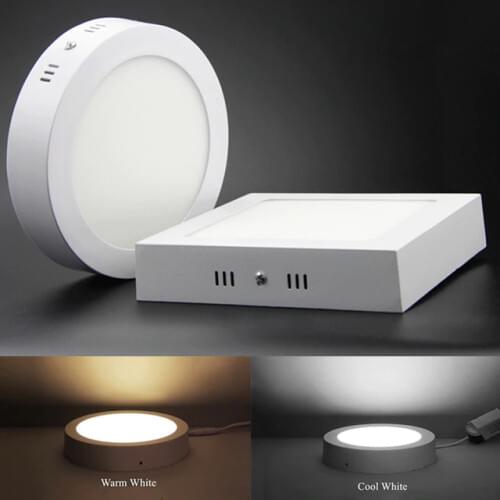Free Ship 1pcs 9W 15W 25W Surface Mounted LED Panel Ceiling Light Down Light with driver warm/natural/cold white AC85-265V