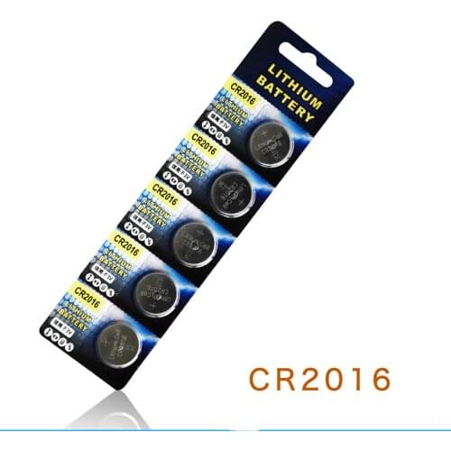 Free shippinng 100pcs 3V button Lithium Coin Cell DL2016 KCR2016 CR2016 LM2016 BR2016 EE6225 watch battery Toys battery