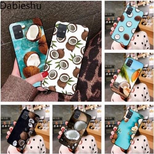 Summer fruit coconut Soft Phone Case Capa For Samsung Galaxy A21S A01 A11 A31 A81 A10 A20 A30 A40 A50 A70 A80 A71 A51