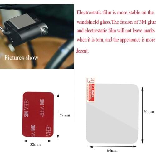 For 70MAI A800 A800s 4K Dashcam Heat Resistant 3M sticker + transparent electrostatic film, XIAOMI 70MAI Special accessories