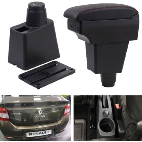 For Renault Logan 2 Armrest Box Logan 2 Universal Car Central Armrest Storage Box modification accessories
