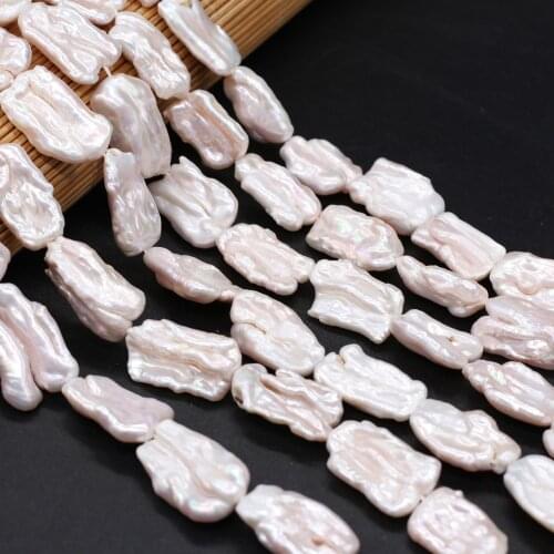 Natural Baroque Irregular Pearl Beaded Real White Freshwater Pearls for Jewelry Making DIY Elegant Bracelet Necklace Strand 14