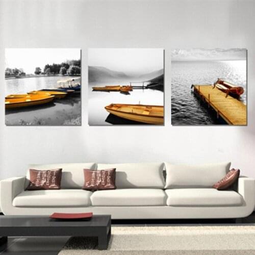 Paintings Canvas Printings Modern 3 Piece Ship scenery Painting Picture Prints On Oil Spray Wall Art For Living Room Home decor