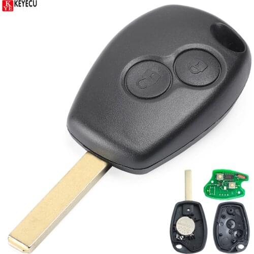 KEYECU High Quality Remote Key For Renault 2 Button PCF7947AT Chip 433Mhz for 2006-2010 Renault Clio Kangoo Master Modus Twingo