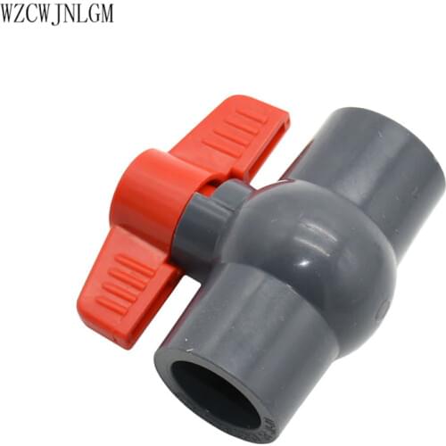 Poultry culture PVC pipe Inner Dia 25mm 3/4" Ball Valve Straight Trough Ball Valve Garden Irrigation Fittings Switch Ball Valve