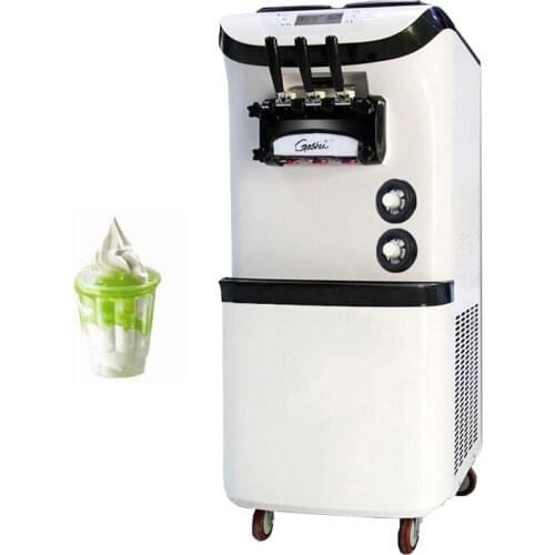Stainless Steel Soft Ice Cream Machine Double Compressor Ice Cream Makers Vertical LCD Panel Ice Cream Machine Vending
