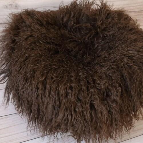 Chunky Wool Blanket Photography Prop Newborn Posing Fur Curly Lamb Rug Baby Boy Wool Fur Photo Props Chunky Baby Blanket Layer