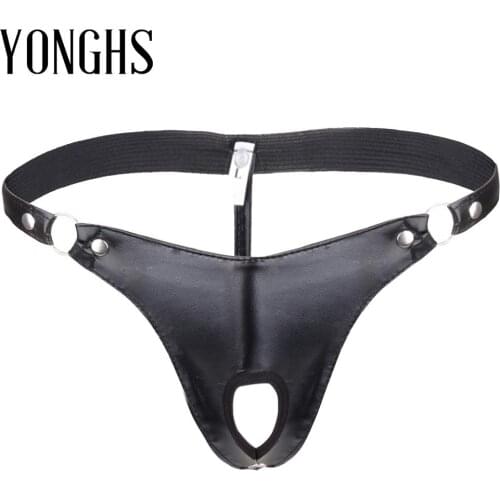 Mens Lingerie Sex G-string Bikini Gay Homme Underwear Open Butt Sexy Underpants with Penis Hole Exotic G-String Thong Panties