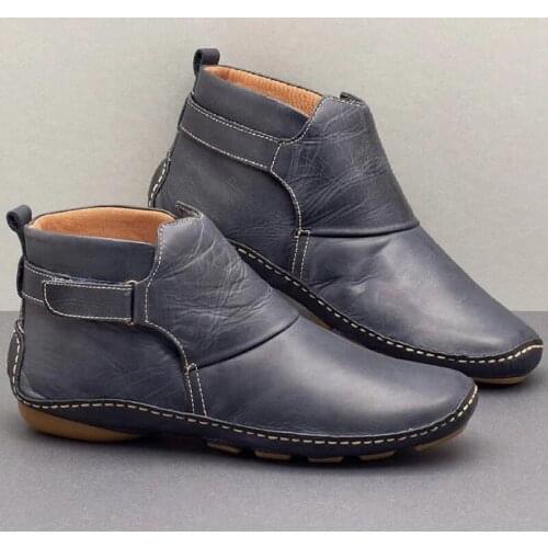 2020 New Autumn Shoes Women Boots Soft Comfy PU Leather Boots Female Ankle Boots for Women Winter Boots Casual Booties Botas