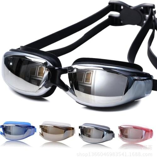 Swimming Glasses Anti-Fog UV Swimming Goggles Electroplate Waterproof Silicone Eyewear Adult