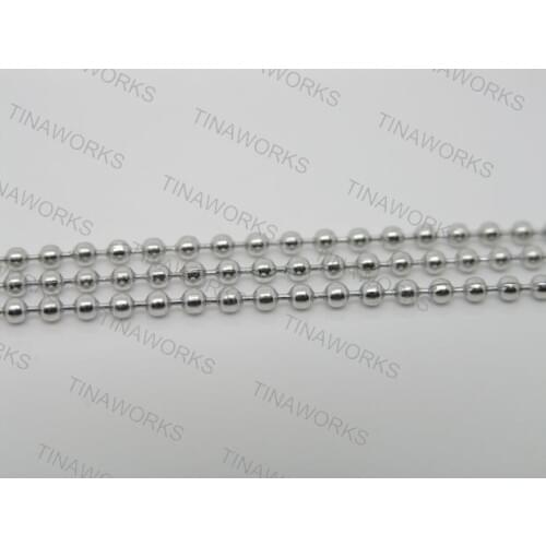 Lot of 100pcs 28"/70cm Stainless Steel Ball Chain Necklaces 2.4mm Bead for Bottle Cap