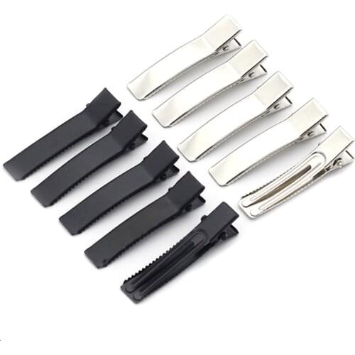 Flat Double Prong Metal Alligator Clips with Bulk Craft DIY Hair Clip For Baby Girl Hairpins Barrettes Durable Hair Accessories