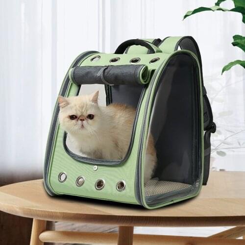 Pet Backpack Full Transparent PVC Pet Backpack Large Capacity Cat Bag Small Bag Breathable Large Space Supplies for Pet Cat