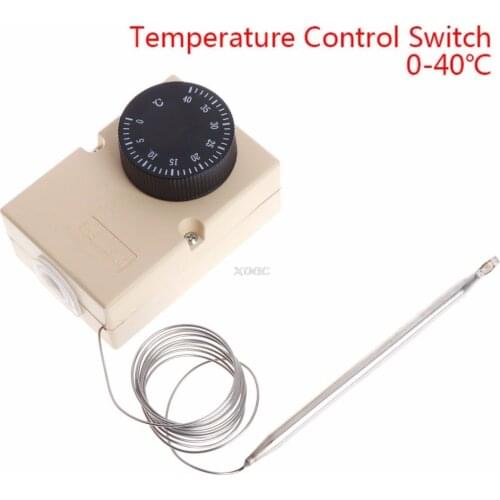 AC220V 0-40 degree Temperature Switch Capillary Thermostat Controller w waterproof box A10 dropshipping