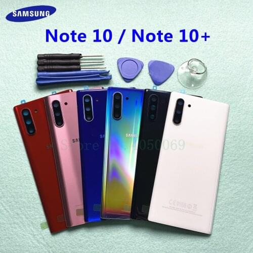 SAMSUNG Back Plastic Housing Battery Cover For Samsung Galaxy Note 10 Plus Note10+ N975 Note10 N970 Rear Glass Case + Tools
