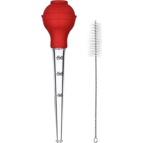 BBQ Turkey Baster with Measurement Baster Syringe with Cleaning Brush for Marinating Beef, Pork, Fish