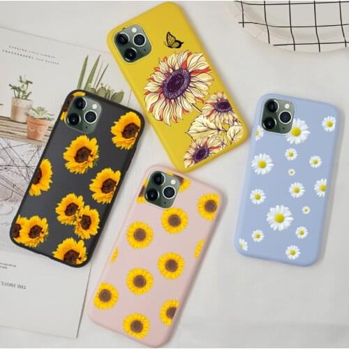 Sunflower Daisy Phone Case For iPhone 7 8 Plus 11 Pro Max XS XR X S 6 6S Plus SE 2020 Case Back Cover Silicone TPU For iPhone11