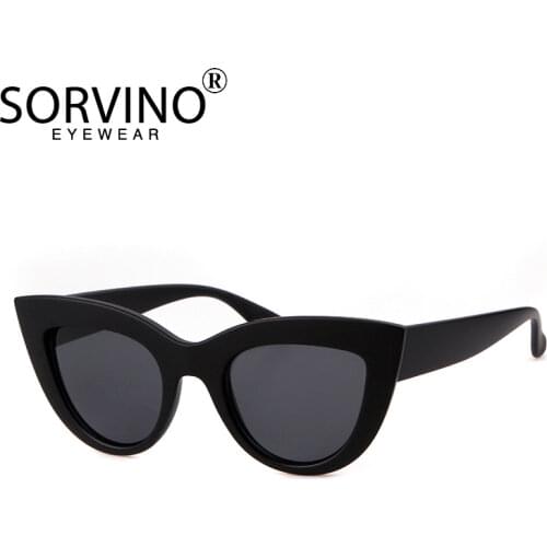 SORVINO Women Sexy Cat Eye Sunglasses Brand Designer Small Sun Glasses Trendy Cateye Eyewear UV400 Gafas De Sol