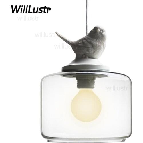 Modern bird glass pendant lamp nordic home bedroom hotel dinning room restaurant loft bar cafe pendant light Antoine Laverdiere