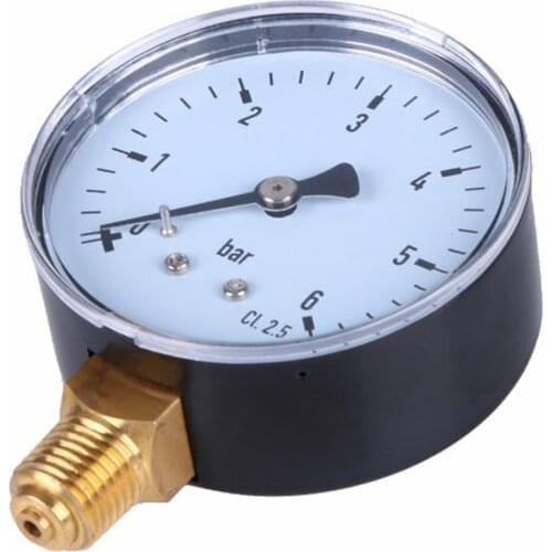 TS-Y91 1/4 Inch NPT 0-300psi 20bar Pressure Gauge Air Compressor Pressure Gauge Water Pressure Tester