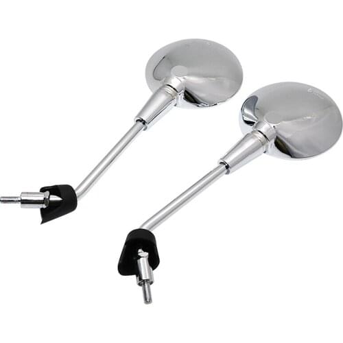 Universal Chrome Motorcycle Scooter Back Side Mirrors Motorbike Rear View Mirror 8mm Thread For Honda Yamaha Suzuki Kawasaki