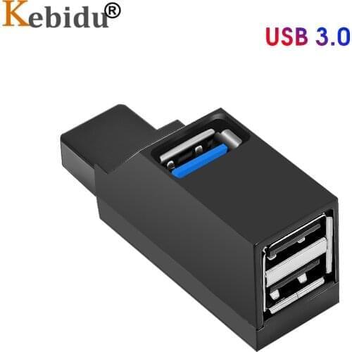 Kebidu USB Hub High Speed USB 3.0 Hub Splitter 3 Port USB 2.0 Hub For PC Laptop U Disk Card Reader For iPhone 8 X Mobile Phone